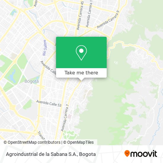 Agroindustrial de la Sabana S.A. map