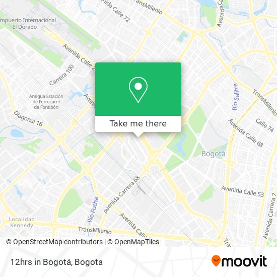 Mapa de 12hrs in Bogotá