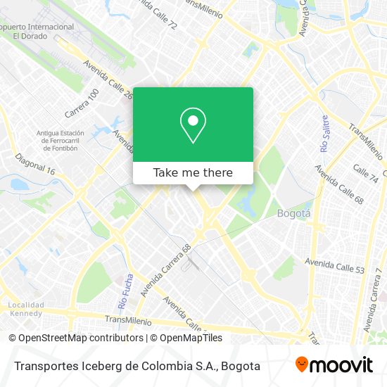 Mapa de Transportes Iceberg de Colombia S.A.