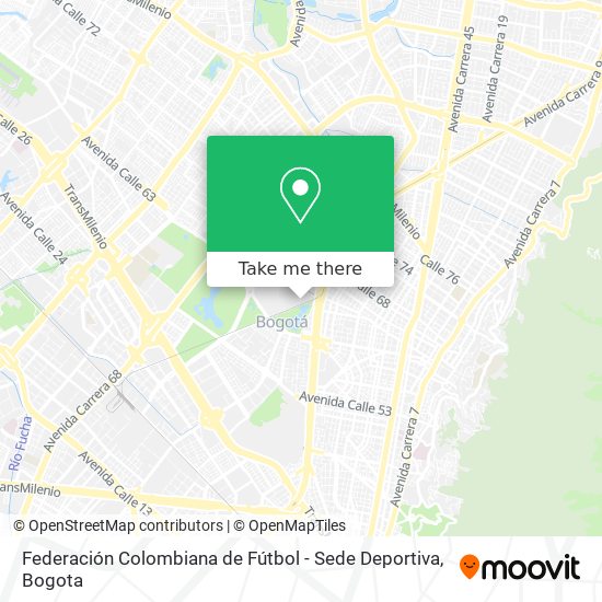 Federación Colombiana de Fútbol - Sede Deportiva map