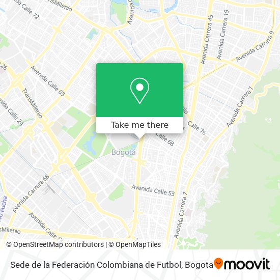 Sede de la Federación Colombiana de Futbol map