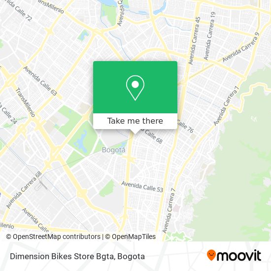 Dimension Bikes Store Bgta map