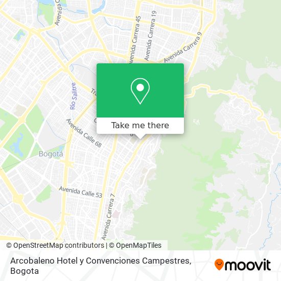 Mapa de Arcobaleno Hotel y Convenciones Campestres