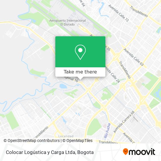 Colocar Logústica y Carga Ltda map
