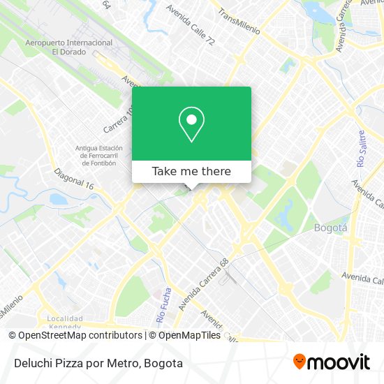 Mapa de Deluchi Pizza por Metro