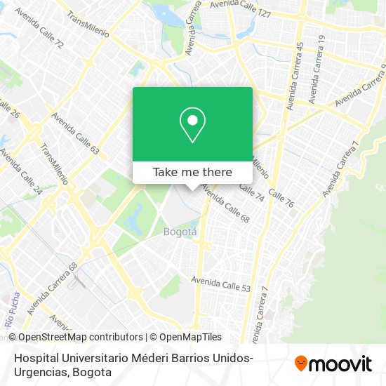 Hospital Universitario Méderi Barrios Unidos-Urgencias map