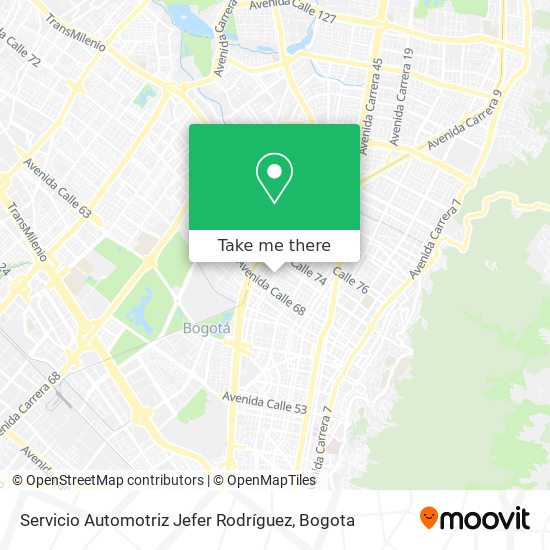 Mapa de Servicio Automotriz Jefer Rodríguez