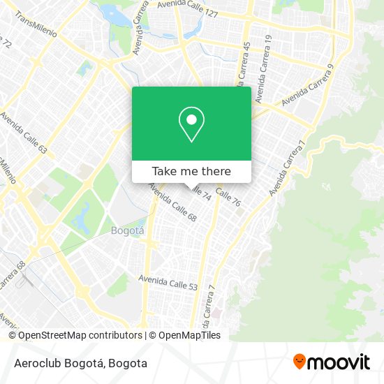 Aeroclub Bogotá map