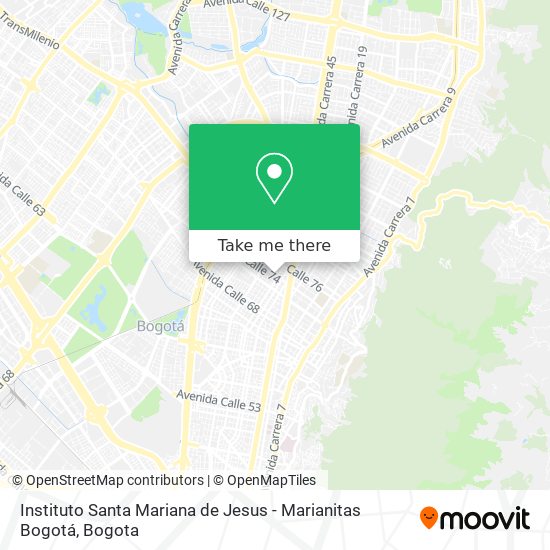 Instituto Santa Mariana de Jesus - Marianitas Bogotá map