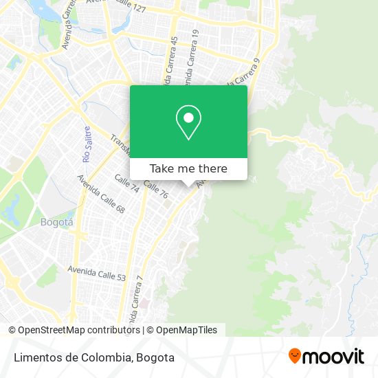 Limentos de Colombia map