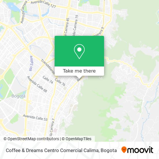 Mapa de Coffee & Dreams Centro Comercial Calima