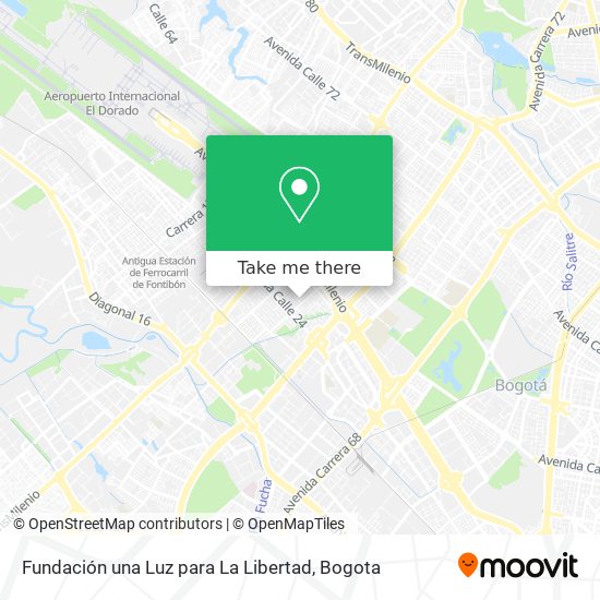 Fundación una Luz para La Libertad map