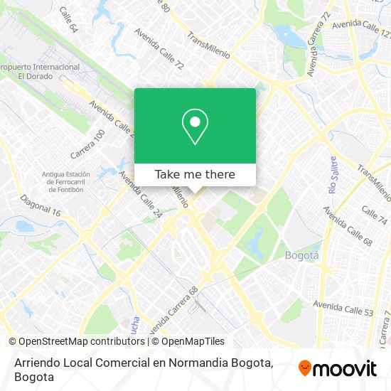 Mapa de Arriendo Local Comercial en Normandia Bogota