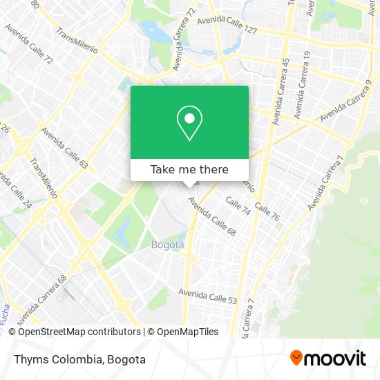 Thyms Colombia map