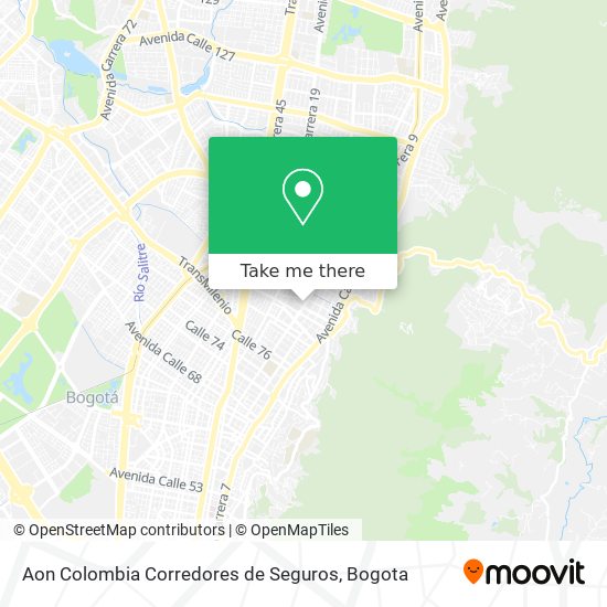 Aon Colombia Corredores de Seguros map
