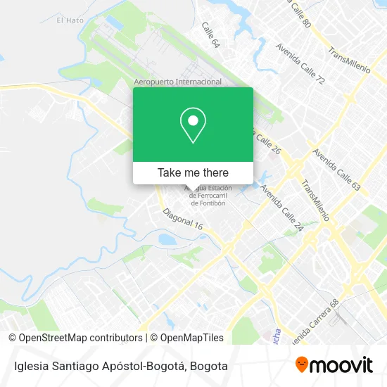 Mapa de Iglesia Santiago Apóstol-Bogotá