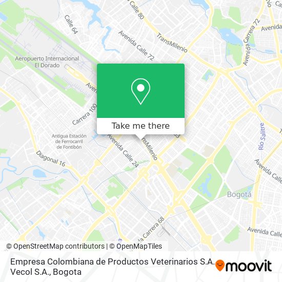 Empresa Colombiana de Productos Veterinarios S.A. Vecol S.A. map