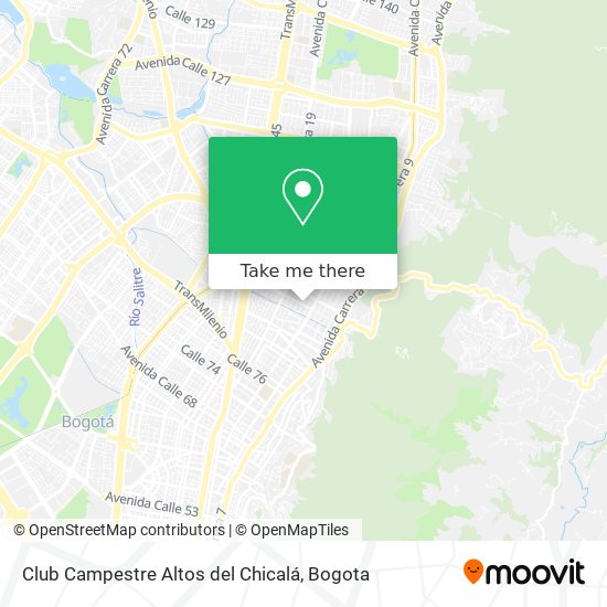 Mapa de Club Campestre Altos del Chicalá