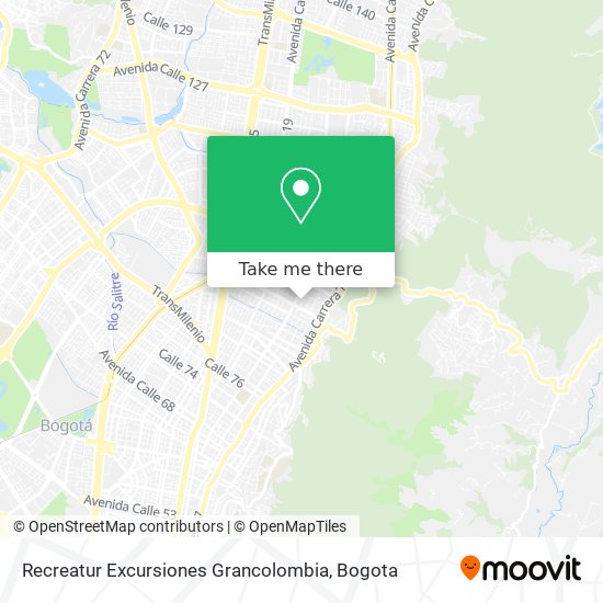 Mapa de Recreatur Excursiones Grancolombia