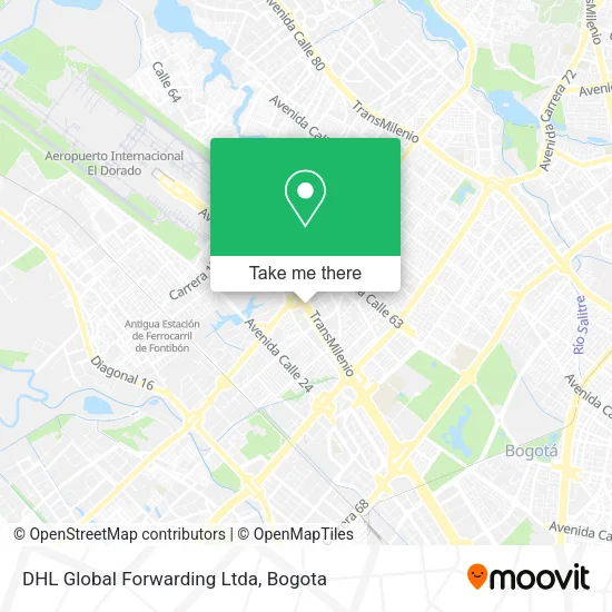Mapa de DHL Global Forwarding Ltda