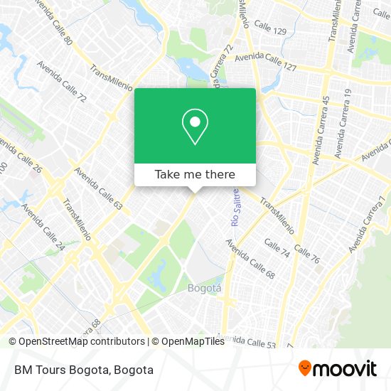 BM Tours Bogota map