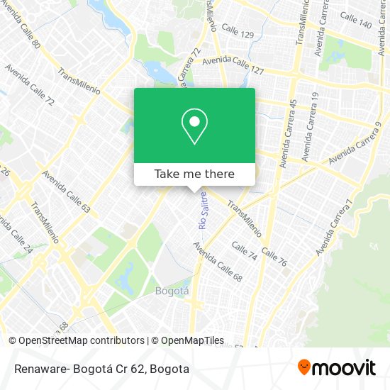 Renaware- Bogotá Cr 62 map