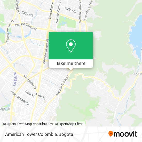 American Tower Colombia map