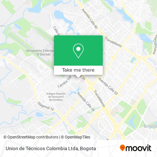 Mapa de Union de Técnicos Colombia Ltda