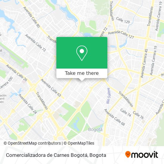 Mapa de Comercializadora de Carnes Bogotá