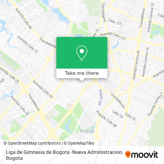 Liga de Gimnasia de Bogota -Nueva Administracion map