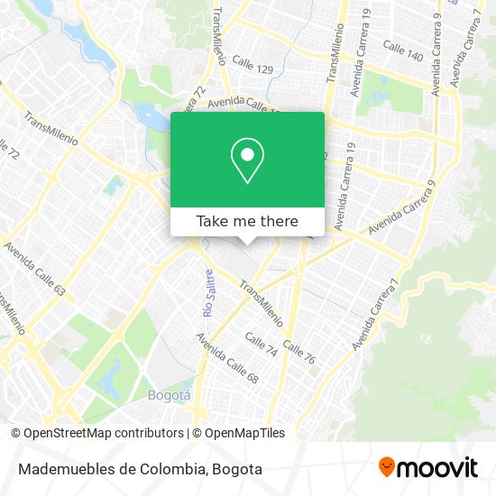 Mapa de Mademuebles de Colombia