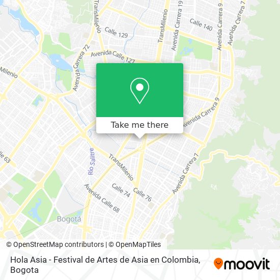 Hola Asia - Festival de Artes de Asia en Colombia map