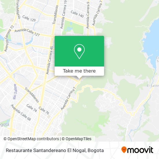 Mapa de Restaurante Santandereano El Nogal