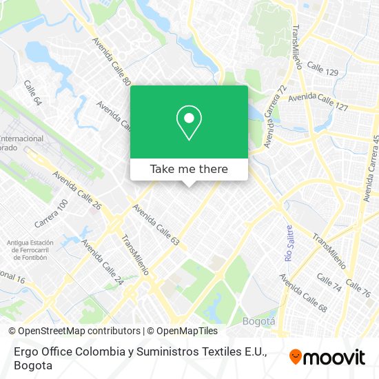 Mapa de Ergo Office Colombia y Suministros Textiles E.U.