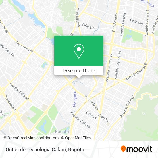 Outlet de Tecnología Cafam map
