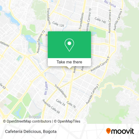 Cafetería Delicious map