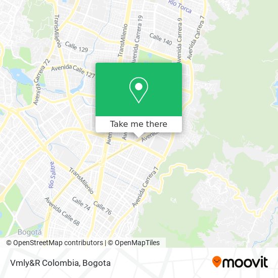 Mapa de Vmly&R Colombia