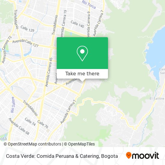 Mapa de Costa Verde: Comida Peruana & Catering