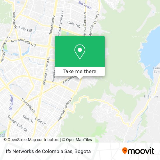 Mapa de Ifx Networks de Colombia Sas