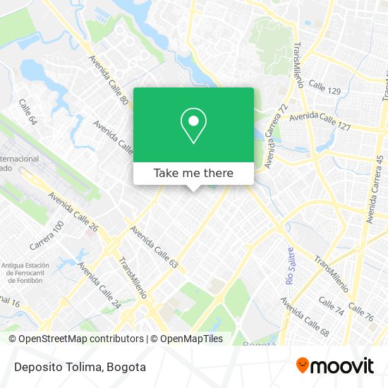 Deposito Tolima map