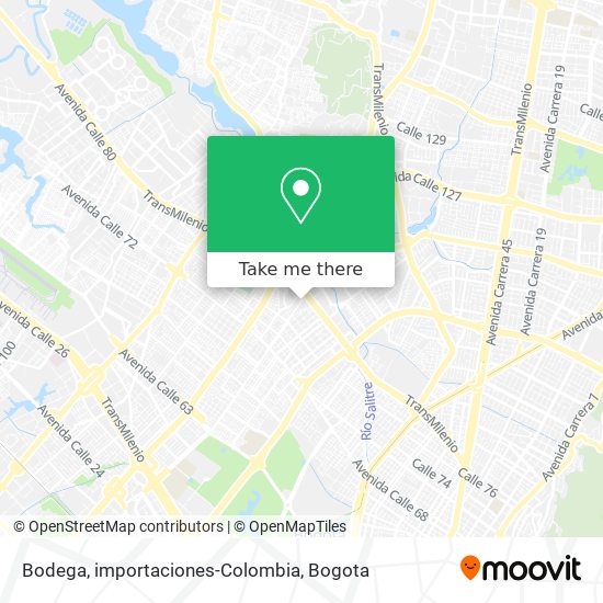 Bodega, importaciones-Colombia map