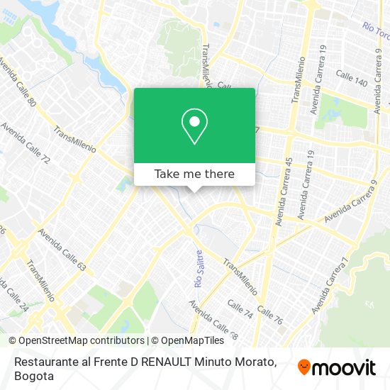 Mapa de Restaurante al Frente D RENAULT Minuto Morato