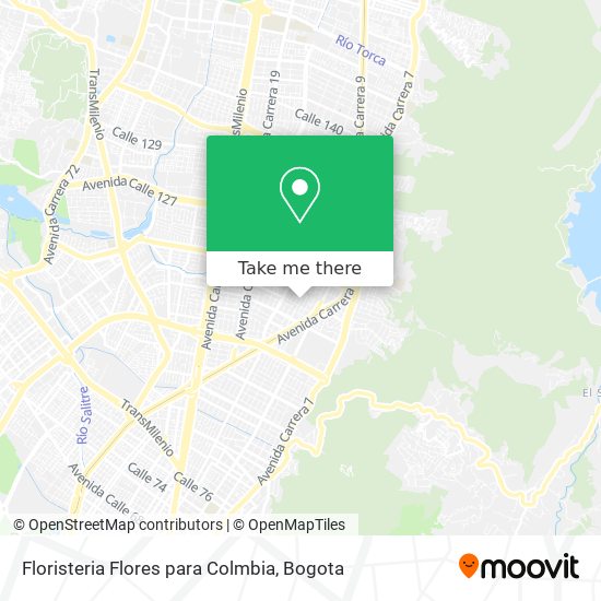 Floristeria Flores para Colmbia map