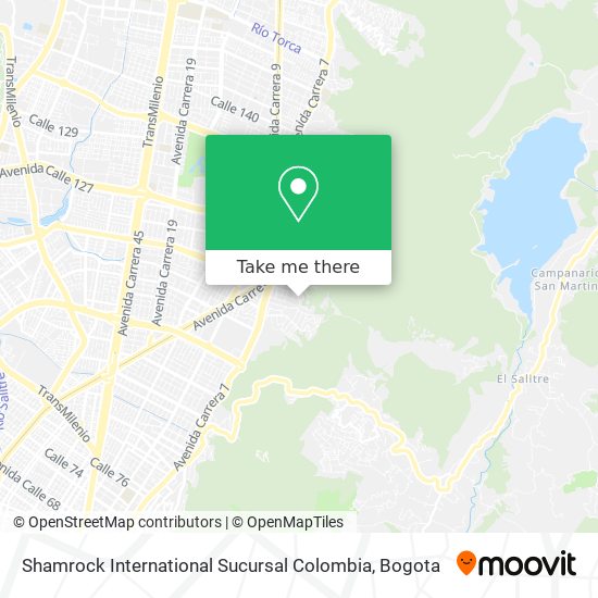 Shamrock International Sucursal Colombia map