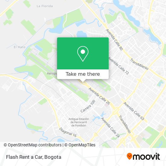 Flash Rent a Car map