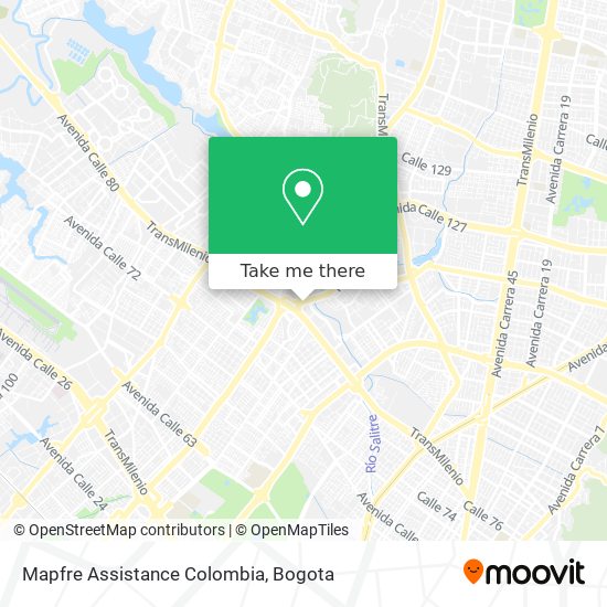 Mapa de Mapfre Assistance Colombia