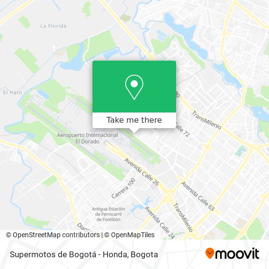 Mapa de Supermotos de Bogotá - Honda