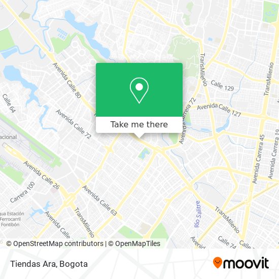 Tiendas Ara map
