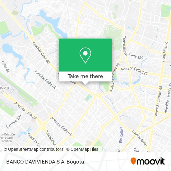 BANCO DAVIVIENDA S A map