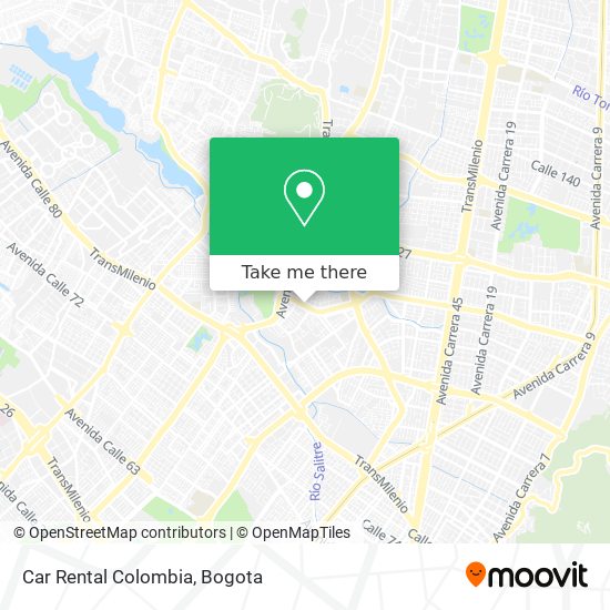 Car Rental Colombia map